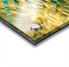 Abstract fractal background with golden and blue pattern Acrylic print