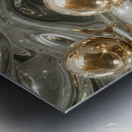 Gold and silver spheres on the smooth metallic waves Metal print