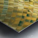 Abstract fractal background with golden and blue pattern Metal print