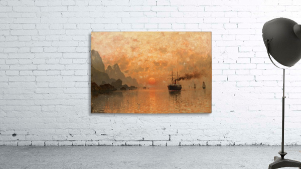 Ships in the Sunset Wall Preview