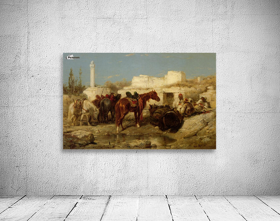 Horses at oasis Wall Preview
