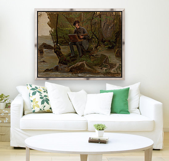 A painter and his box Reproduction