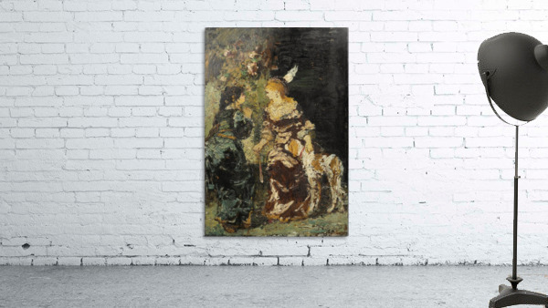 Two Women with a Dog Wall Preview
