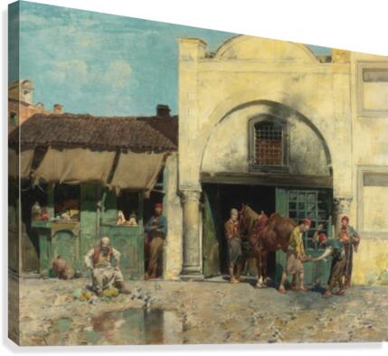 Oriental market Canvas Print