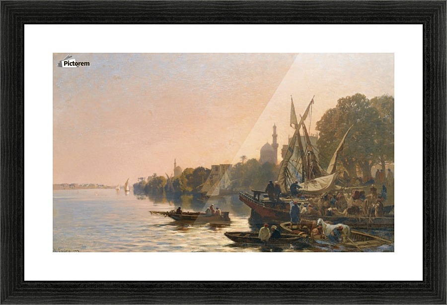 Oriental shipyard Picture Frame print