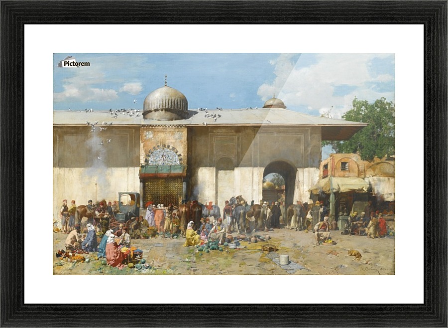 Fruit market Picture Frame print