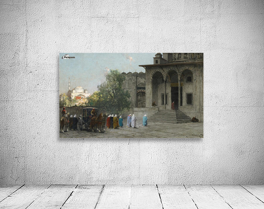 Entering mosque Wall Preview