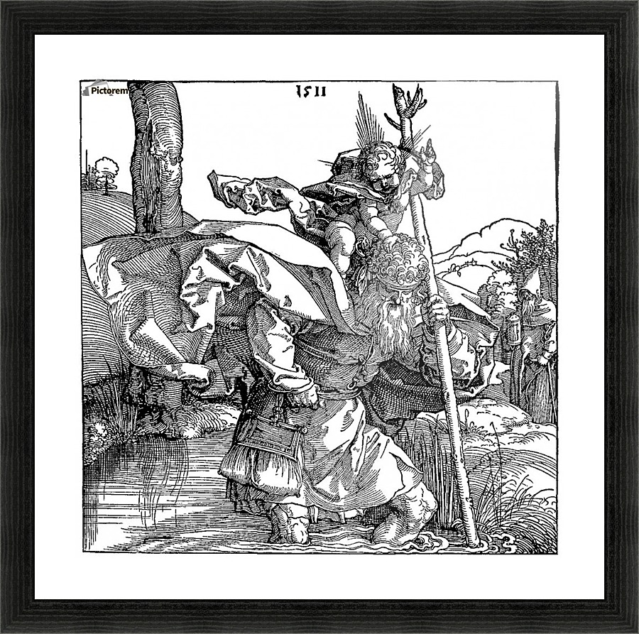 Saint Christopher Picture Frame print