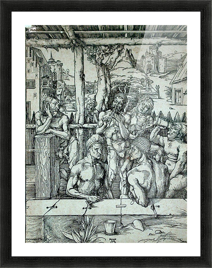 The Men's Bath Picture Frame print