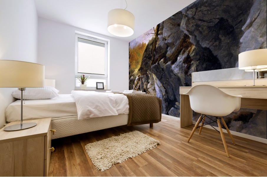 Landscape with cliffs Mural print