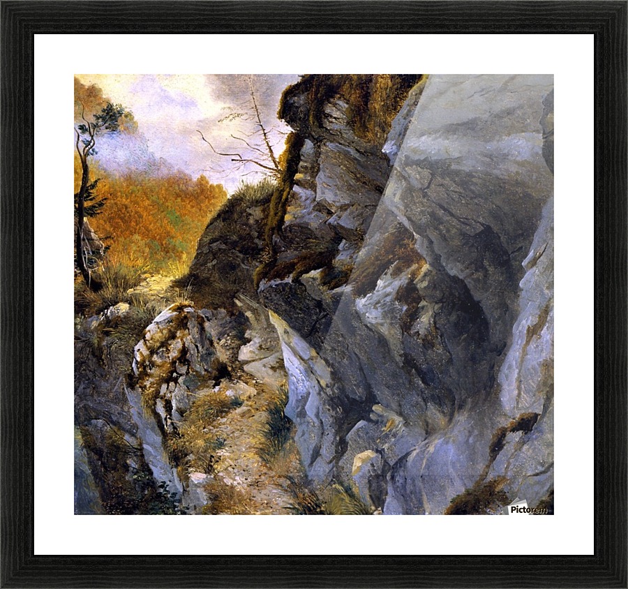 Landscape with cliffs Picture Frame print