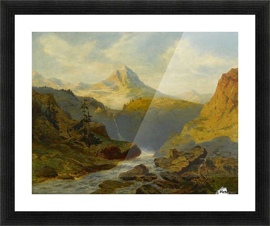 A River in the Alps Picture Frame print