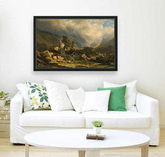 Landscape with fallen trees Reproduction
