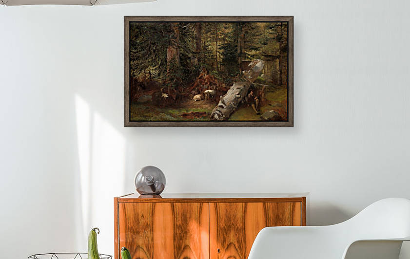 A fallen tree in the forest Reproduction