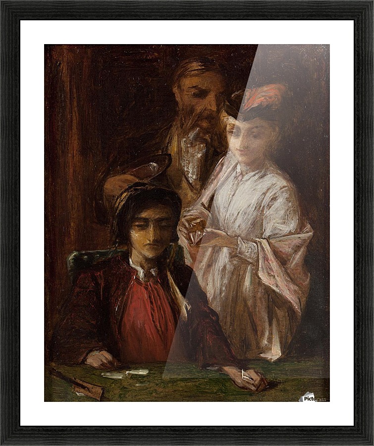 The gaming table Picture Frame print