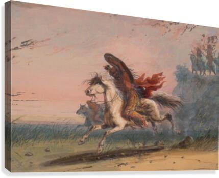 Indian Beating a Retreat Canvas Print