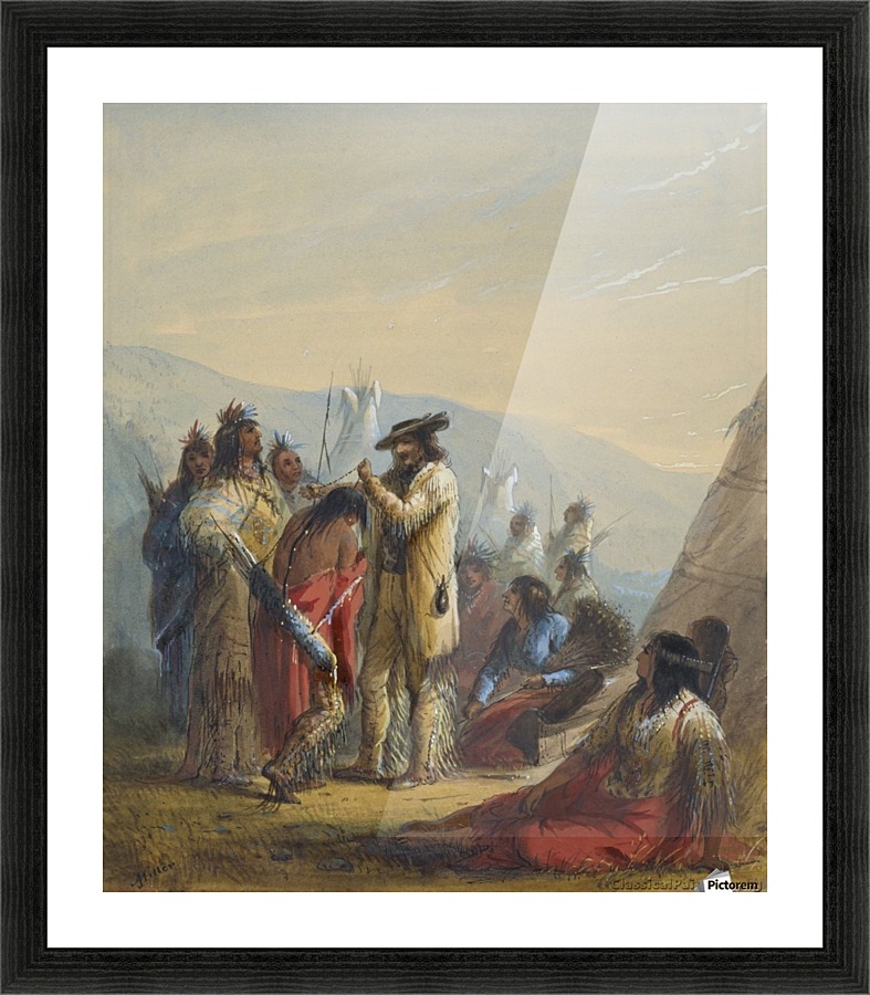 Presents to Indians Picture Frame print