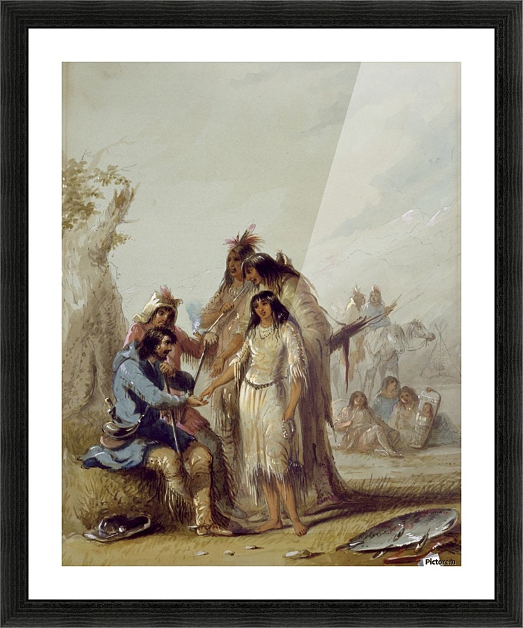 The Trapper Bride Picture Frame print