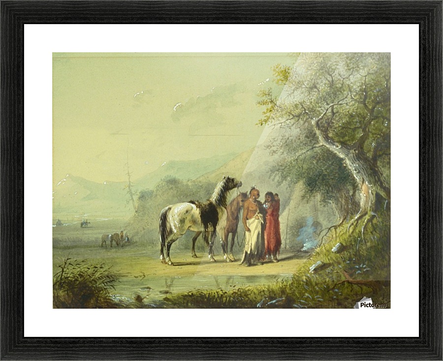 Camp Scene Picture Frame print