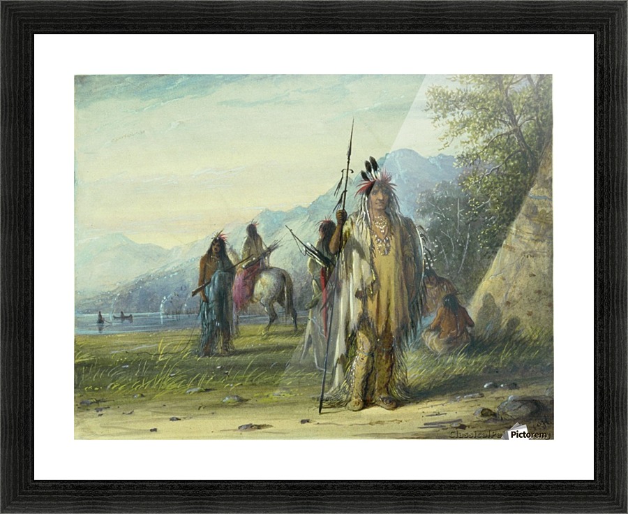 Snake Indian Camp Picture Frame print
