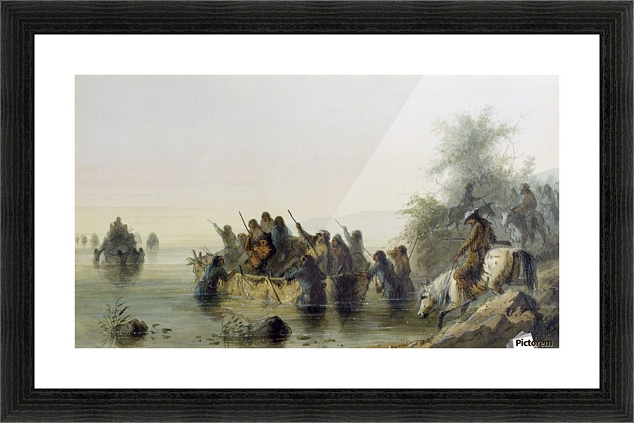 Bull Boating Picture Frame print