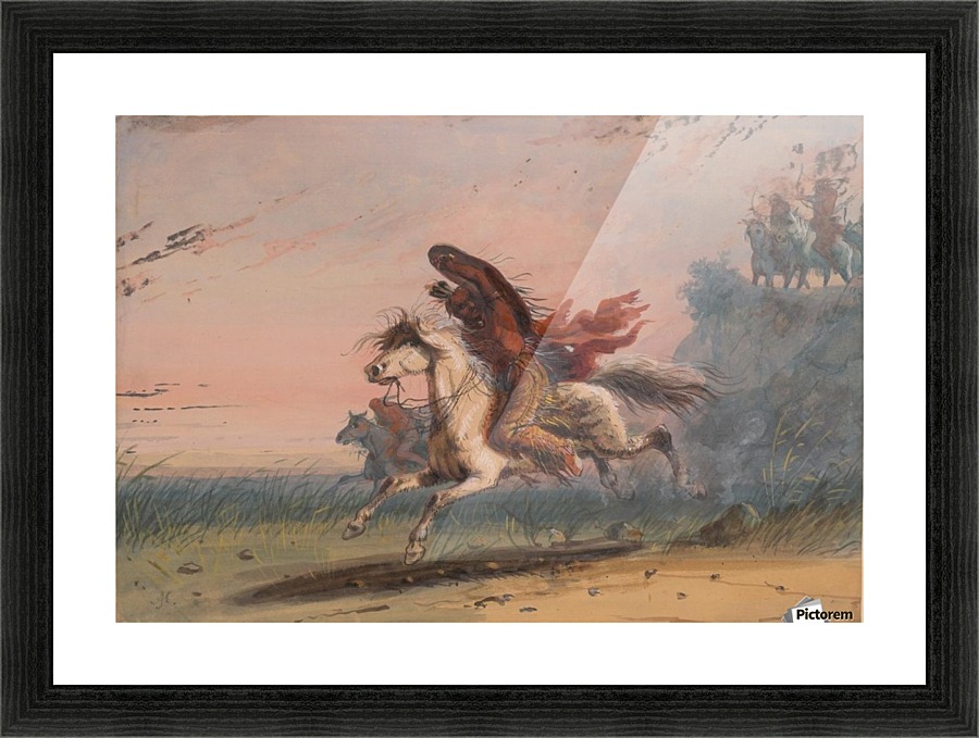 Indian Beating a Retreat Picture Frame print