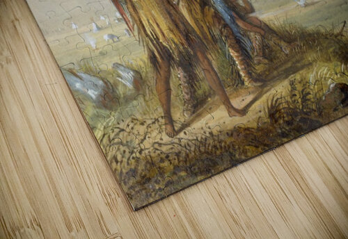 Snake Indians testing bows Alfred Jacob Miller puzzle