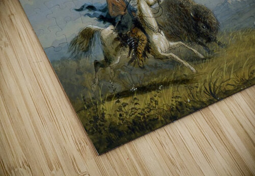 Pawnee Running Buffalo Alfred Jacob Miller puzzle