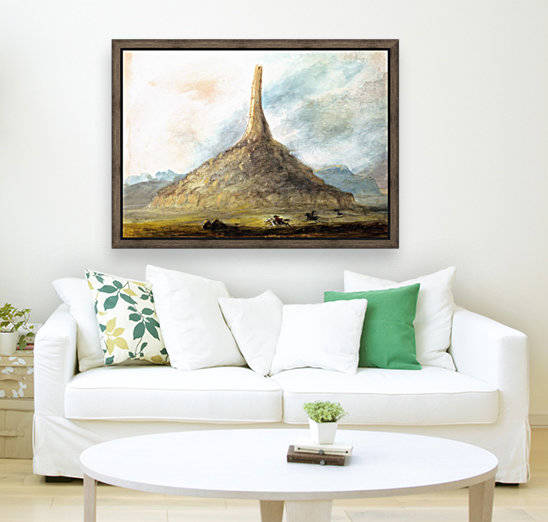 Chimney Rock near Scotts Bluff by Alfred Jacob Miller