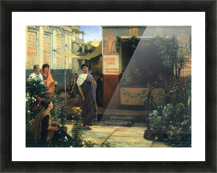 The Flower Market Picture Frame print