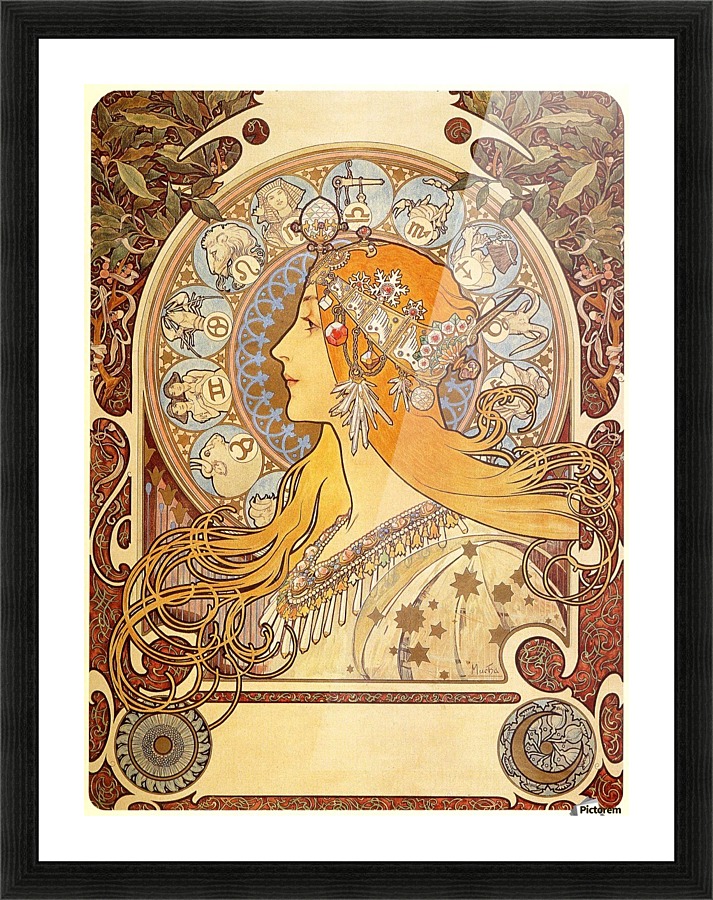 Zodiac, 1896 Picture Frame print