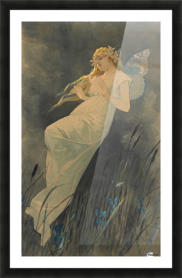 Elf with Iris Picture Frame print