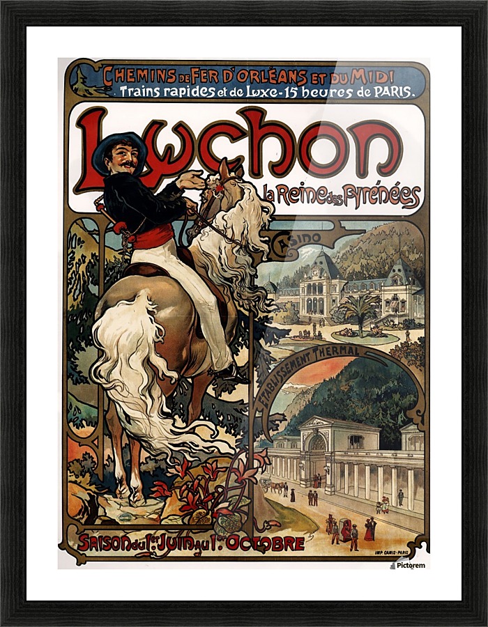 Luchon, 1895 Picture Frame print