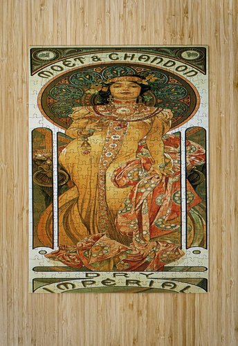 Moet & Chandon Dry Imperial by Alphonse Mucha Wall Art