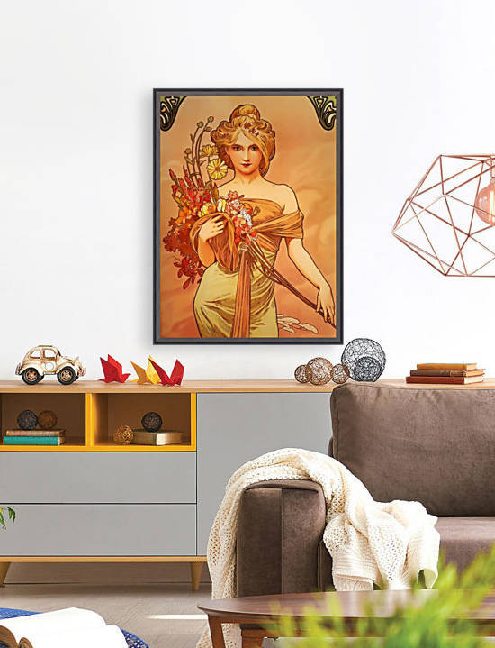 Lady with flowers Reproduction