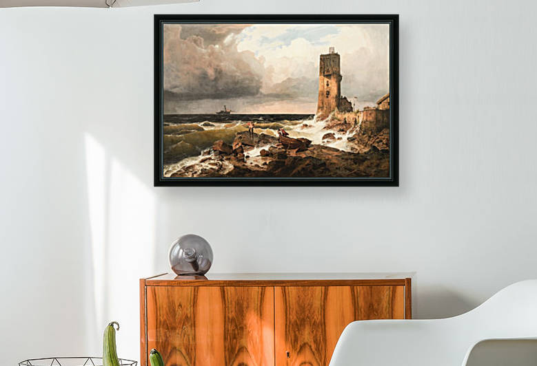 Castle by the sea by Andreas Achenbach