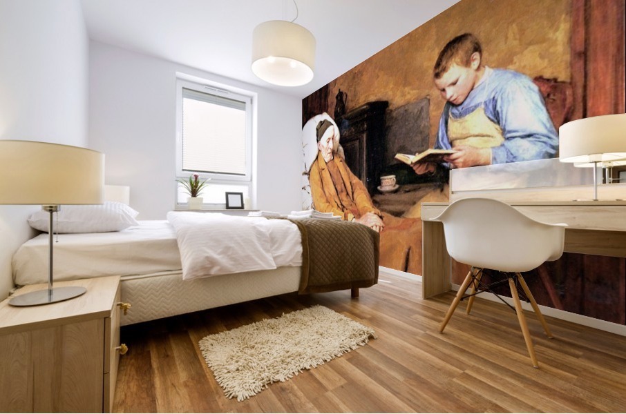 Grandfather's Devotion 1893 Mural print