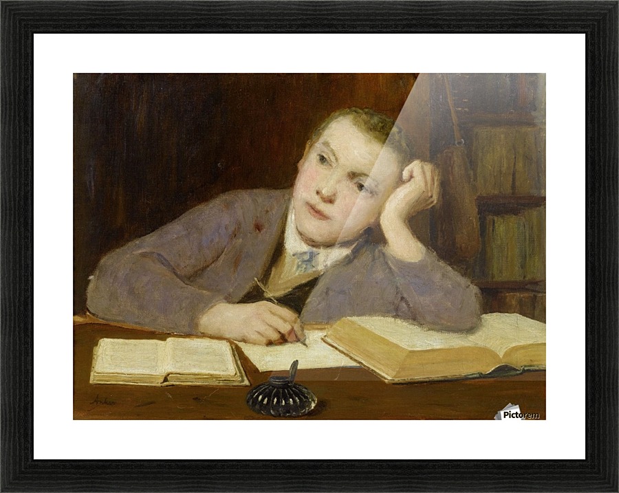 Schreibender Knabe 1908 Picture Frame print