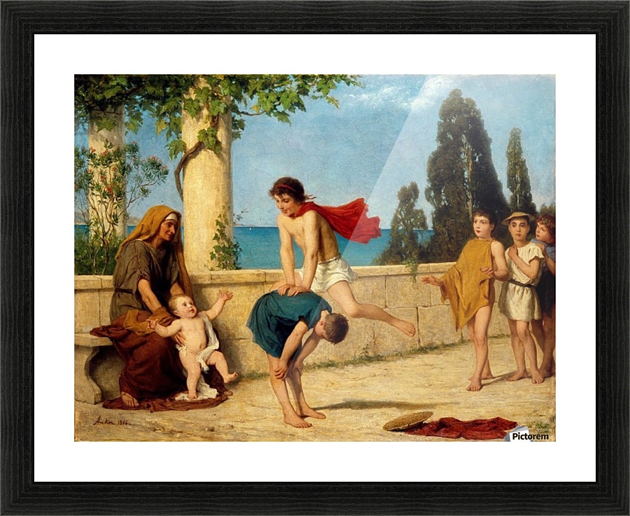Children playing Picture Frame print