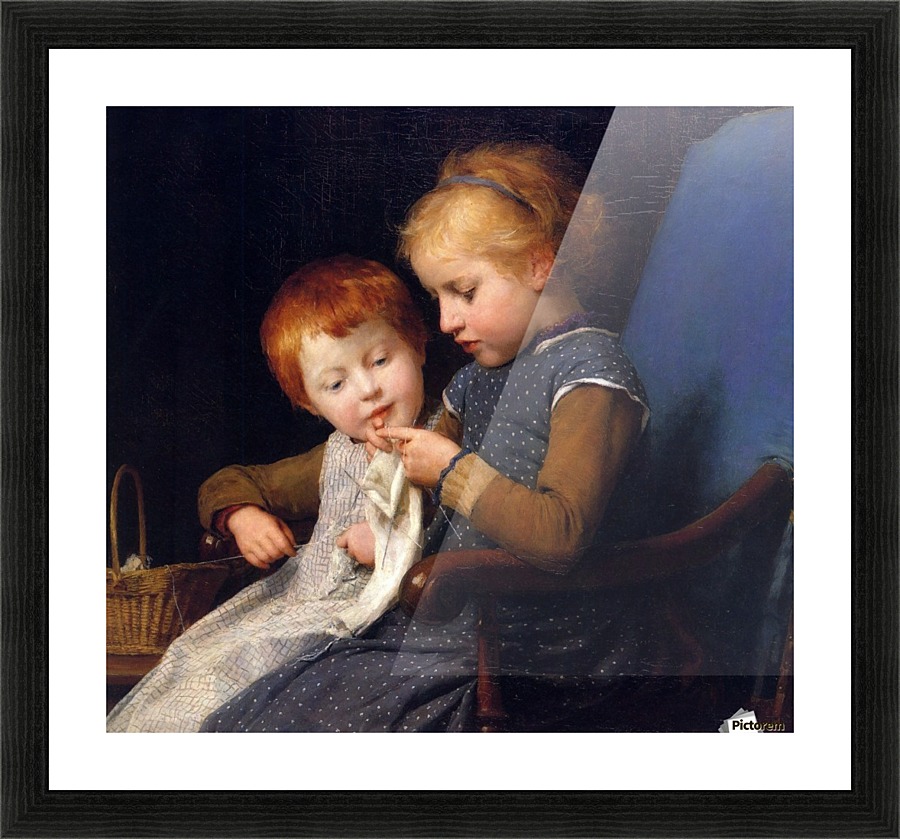 Little Knitters Picture Frame print