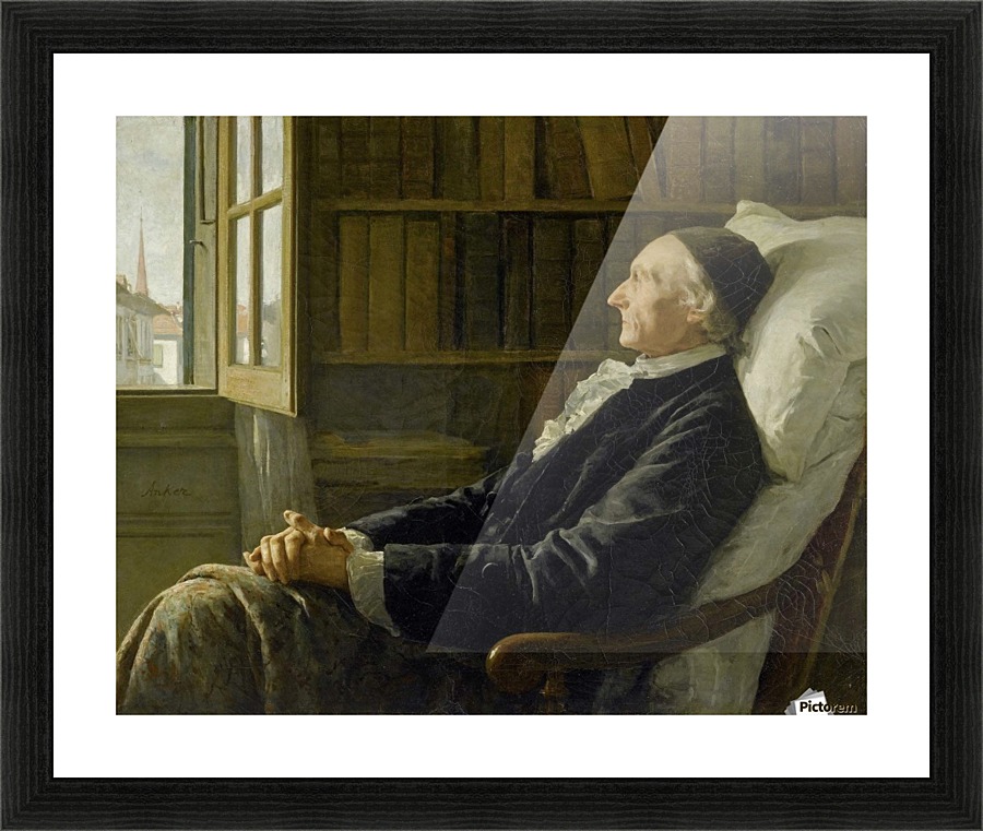 Lavater seated Picture Frame print
