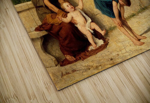 Children playing Anker Albert puzzle