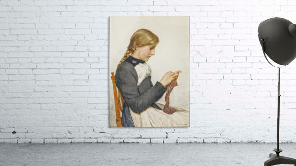 Strickendes Madchen Wall Preview