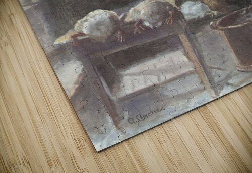 With the chickens Anna Ancher puzzle