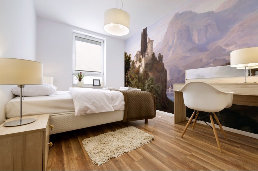 A distant castle Mural print