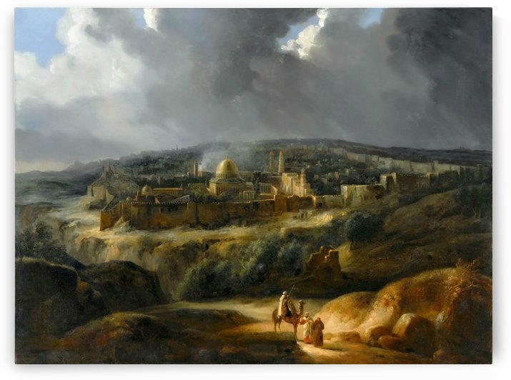 View of Jerusalem from the Valley of Jehoshaphat by Auguste Forbach