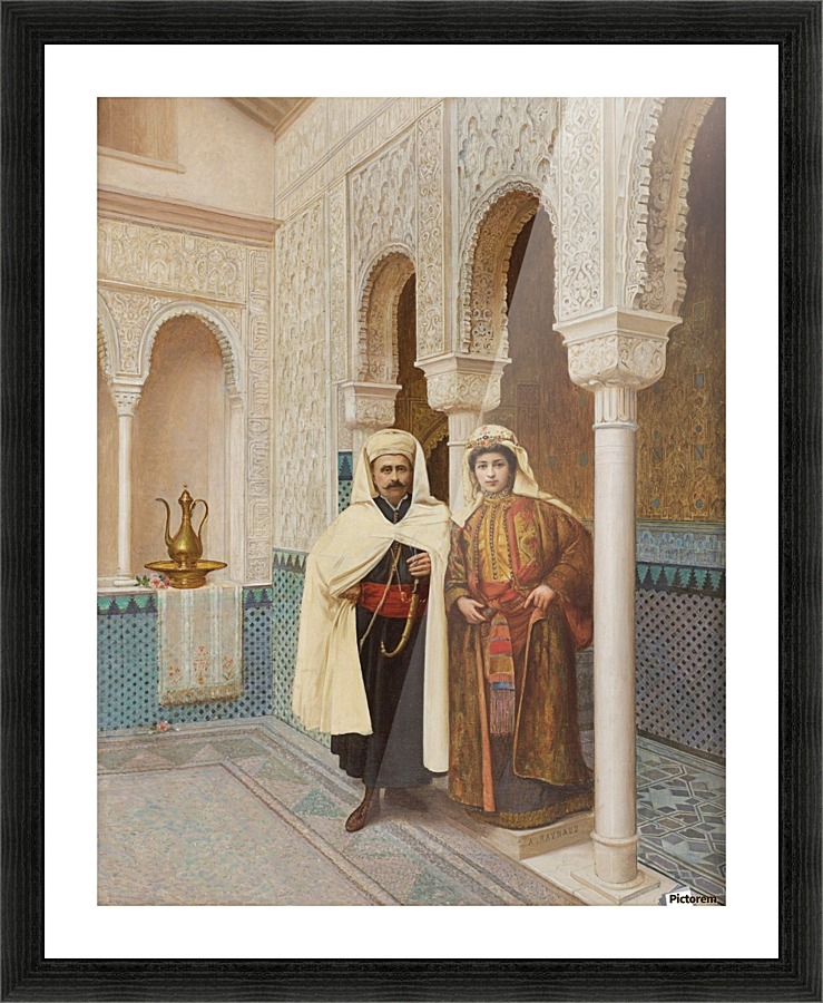 Oriental Couple Picture Frame print