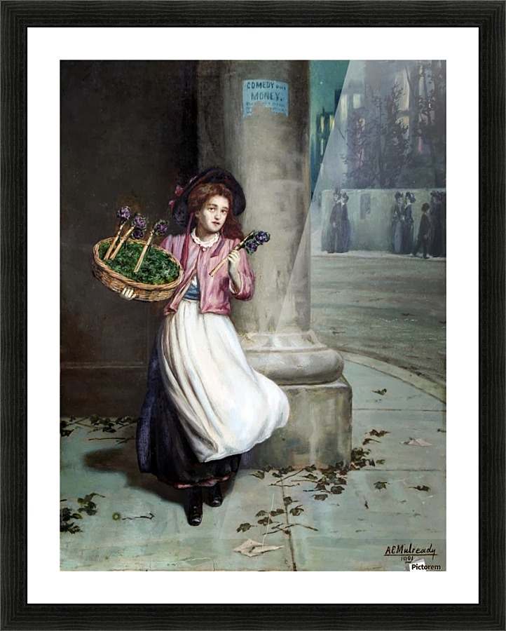 A young florist Picture Frame print