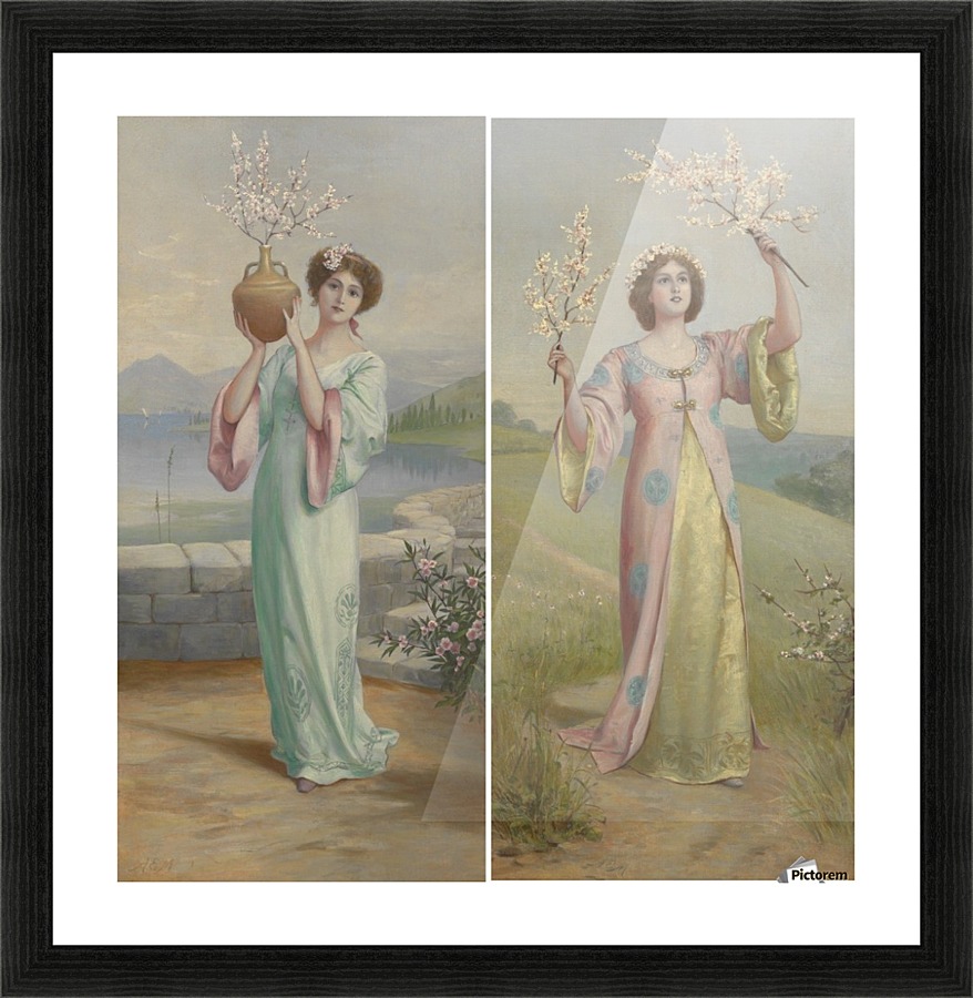 Two youg fairies Picture Frame print