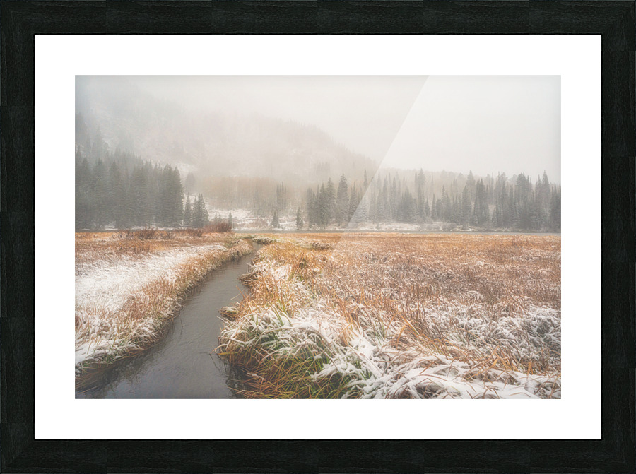 Fall Snow Picture Frame print